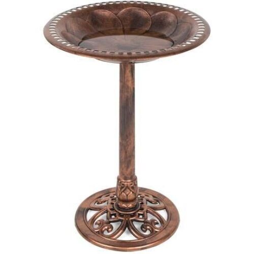Vintage Outdoor Garden Bird Bath w/ Fleur-de-Lis Accents - Lot 688