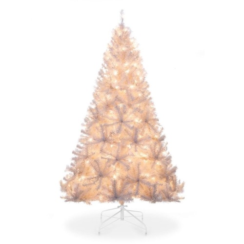 6ft Pre-Lit Hinged Artificial Pine Christmas Tree w/ 250 Lights, Stand - Lot 755