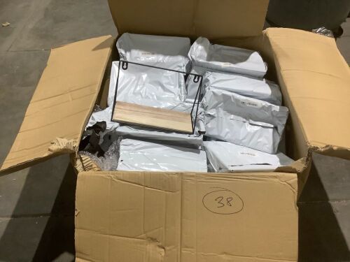 Lot of (38) Wall Mounted Iron Floating Storage Shelves - Lot 809