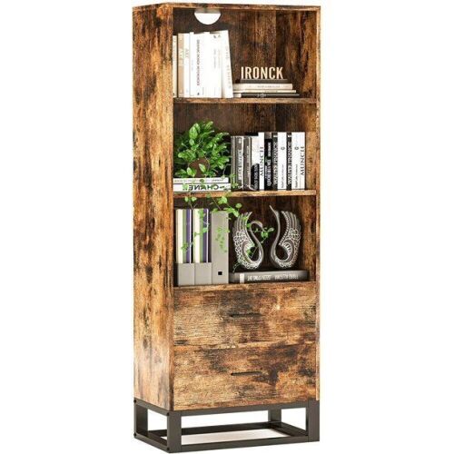 IRONCK Industrial 4 Shelf Small Book Case with Drawers - Lot 876