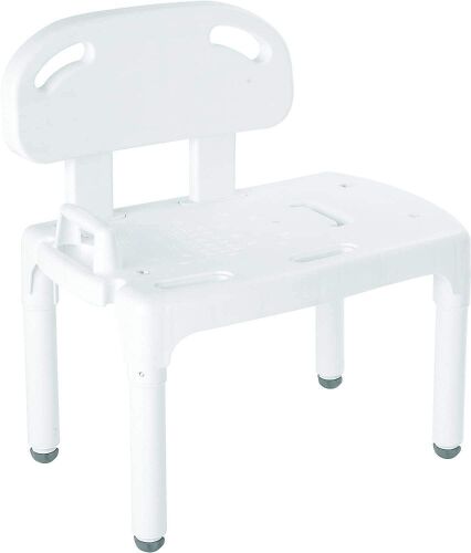 Carex Universal Tub Transfer Shower Bench and Bath Seat, Converts to Right or Left Hand Entry - Lot 906