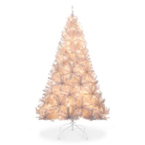 6ft Pre-Lit Hinged Artificial Pine Christmas Tree w/ 250 Lights, Stand - Lot 925