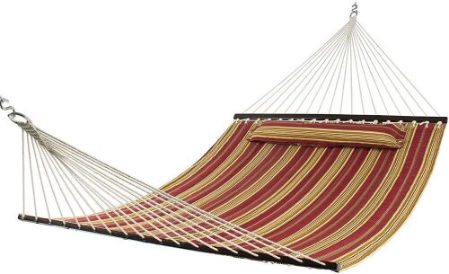 Hammock Quilted Fabric with Pillow Double Size Spreader Bar Heavy Duty - Lot 948