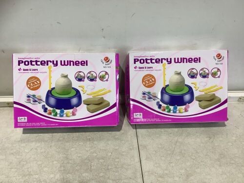 Lot of (2) Imaginative Arts Pottery Wheel for Kids - Lot 1028