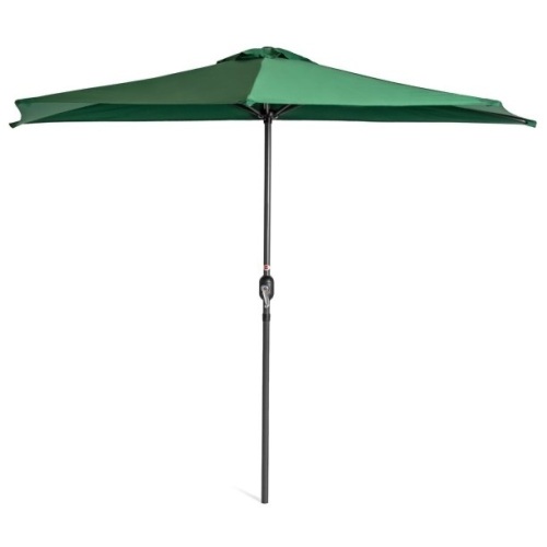9ft Steel Half Patio Umbrella w/ Crank Mechanism   - Lot 1057