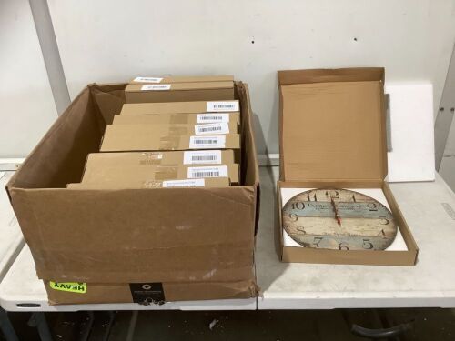 Lot of (10) Wall Clocks - Some Boxes are Water Damaged - Lot 1058