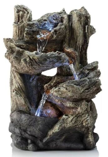 Alpine Corporation 14" 5-Tier Rainforest Fountain With LED Lights - Lot 1109
