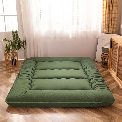 Japanese Roll Up Floor Mat Sleeping Pad Mattress, Queen Size - Lot 1128