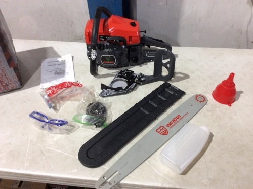 Weidun Gasoline Chainsaw - For Parts or Repair  - Lot 1134