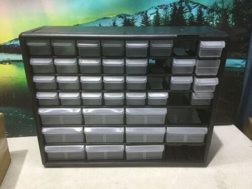 Akro-Mils 44-Drawer Stackable Cabinet - Missing Drawers  - Lot 1138