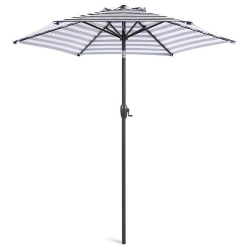 7.5ft Outdoor Market Patio Umbrella w/ Push Button Tilt, Crank Lift - Lot 1151