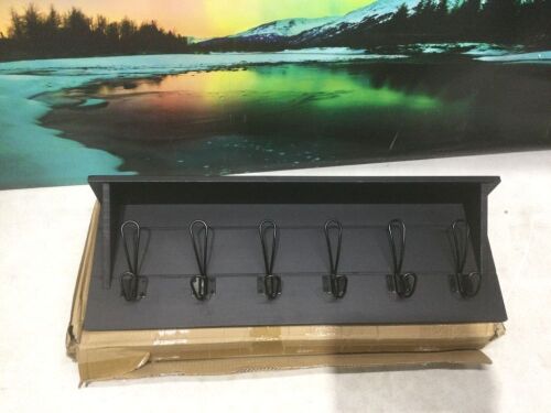6 Hook Coat Rack with Shelf - Lot 1169