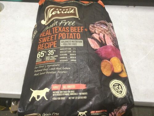 Merrick Grain Free Real Texas Beef + Sweet Potato Recipe Dog Food, 22 lb Bag - Lot 1188