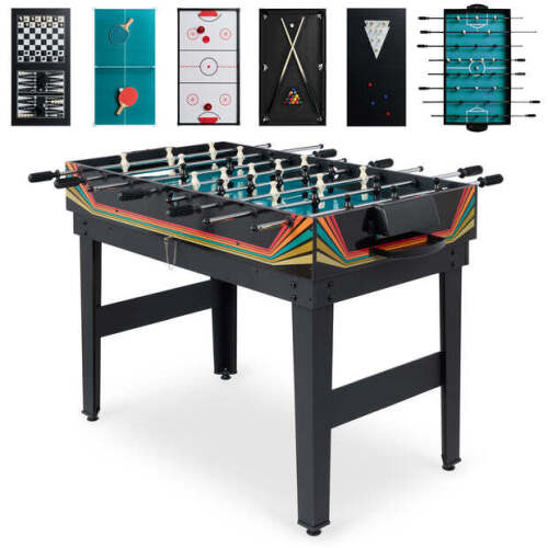 10-in-1 Combo Game Table Set w/ Pool, Foosball, Ping Pong, Chess - 2x4ft - Lot 6303