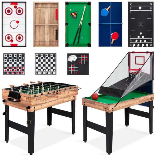 13-in-1 Combo Game Table Set w/ Ping Pong, Foosball, Basketball, Air Hockey - Lot 6515