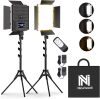 2-Pack Photography Lighting Kit, 36W Bi-Color Studio Lights 2700-6500K CRI 95+, Dimmable LED Video Light Kit with Remote Control & 72” Tripod Stand, Lighting for Video Recording/Photography - Thumbnail 1