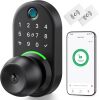 Keypad Smart Door Lock with Knob, Yamiry Keyless Entry Digital Lock with Handle, Fingerprint Electronic Knob for Front Door - Thumbnail 1