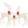 3-Piece Lighted Christmas Deer Set Outdoor Decor with LED Lights - Thumbnail 1