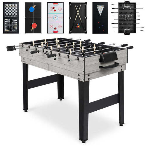 10-in-1 Combo Game Table Set w/ Pool, Foosball, Ping Pong, Chess - 2x4ft - Lot 10009