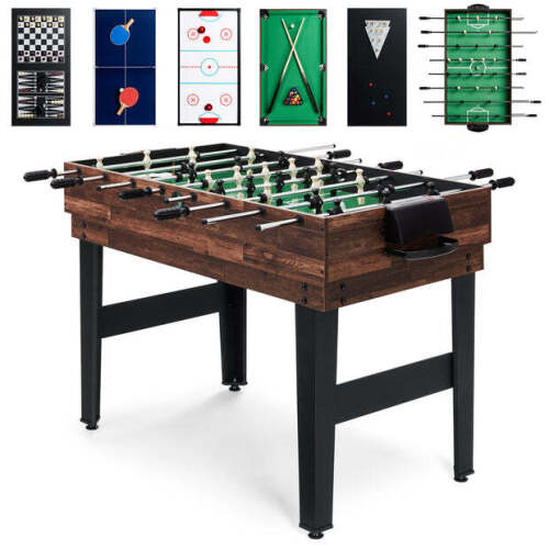 10-in-1 Combo Game Table Set w/ Pool, Foosball, Ping Pong, Chess - 2x4ft - Lot 6660