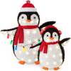 2pc Lighted Pop-Up Penguin Family Christmas Decoration w/ 150 Lights - 3ft - Thumbnail 1