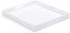 White Modern Acrylic Ottoman Tray with Cutout Handles - Thumbnail 1