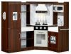 Pretend Play Corner Kitchen, Interactive Wooden Kids Set w/ Lights & Sounds - Thumbnail 1