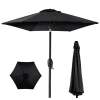 Outdoor Market Patio Umbrella w/ Push Button Tilt, Crank Lift - 7.5ft - Thumbnail 1