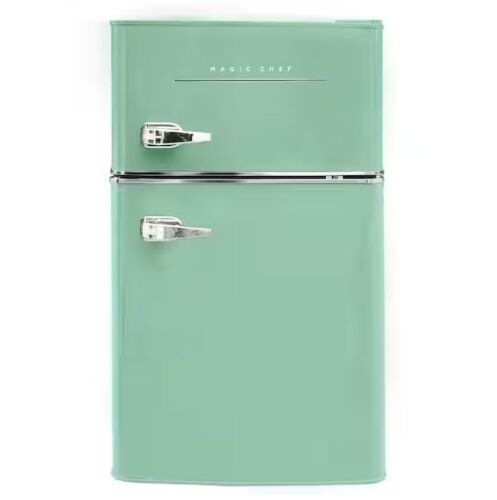 Magic Chef Retro 3.2 cu. ft. 2-Door Mini Fridge in Mint Green - Lot 51JF