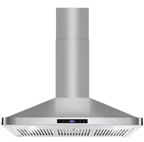 Cosmo 36 in. Vista Collection 380 CFM Ducted Wall Mount Range Hood, Touch Controls, LED Lights, Stainless Steel - Lot 105JF