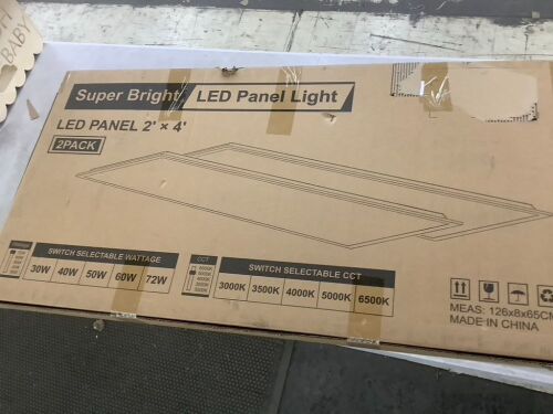 LED Panel Light, 2' x 4', 2 Pack - Lot 137