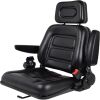 Universal Lawn Mower Seat with Armrest Headrest Seatbelt - Thumbnail 1