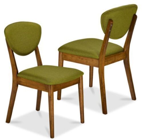 2-Piece Mid-Century Modern Wood &Upholstered Dining Chair Set - Lot 249