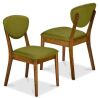 2-Piece Mid-Century Modern Wood &Upholstered Dining Chair Set - Thumbnail 1