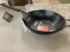 OXO Obsidian 12 in. Pre-Seasoned Carbon Steel Induction Safe Wok with Silicone Sleeve and Helper Handle in Black - Thumbnail 3