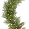 6' Pre-Lit Cedar Cypress Christmas Realistic Garland w/ Twinkling LEDs - Thumbnail 1