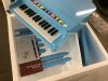 Kids Mini Wooden Grand Piano w/ Lid, Bench, Music Rack, Song Book, Stickers - Thumbnail 3