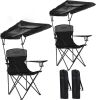 Portable Camping Chair with Shade Canopy, 2 Pack - Thumbnail 1