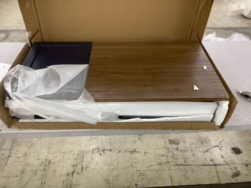 Rolling Kitchen Island Cart, Cabinet W/ Drawer, Sliding Tray, Outlet, Wheels - Lot 440