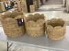 Scalloped 3PC Water Hyacinth Nesting Baskets - Thumbnail 2