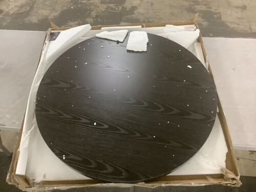 Mid-Century Modern Round Dining Table w/ Adjustable Feet - 35.5in - Lot 538