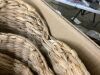 Scalloped 3PC Water Hyacinth Nesting Baskets - Light Damage to 1 Basket - Thumbnail 3