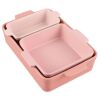 3-Piece Ceramic Bakeware Set, Stoneware Baking Dishes, Casserole Serving Set - Thumbnail 1