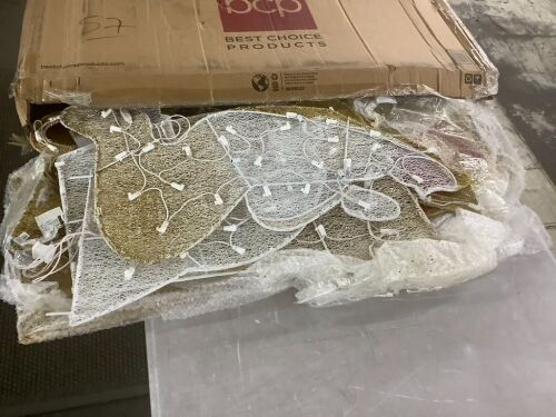 Lighted 2D Christmas Nativity Scene Outdoor Decor w/ Twinkling LED Lights - Lot 640