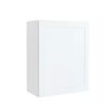 Hampton Bay Courtland 24 in. W x 12 in. D x 30 in. H Assembled Shaker Wall Kitchen Cabinet in Polar White - Thumbnail 1