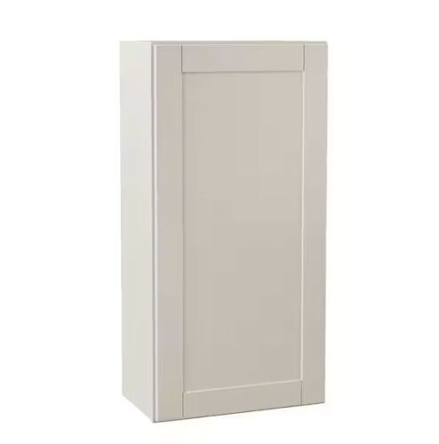 Hampton Bay Shaker 24 in. W x 12 in. D x 30 in. H Assembled Wall Kitchen Cabinet in Dove Gray - Lot 708JF
