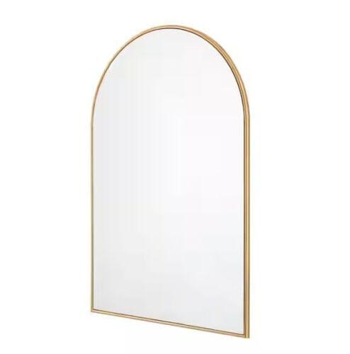 Home Decorators Collection Medium Arched Gold Classic Accent Mirror, 35 in. H x 24 in. W - Lot 710JF