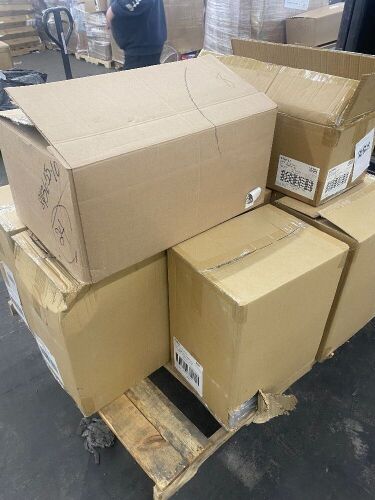 Pallet of (8) Cases of Day of the Dead Skeleton Catsuit, (1) Case of Black Partysuit & (1) Case of Red & Black Dark Flower Bouquets - Lot 586