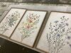 Wildflower Canvas Framed Wall Art Set, 16" x 24" x3 - Thumbnail 3