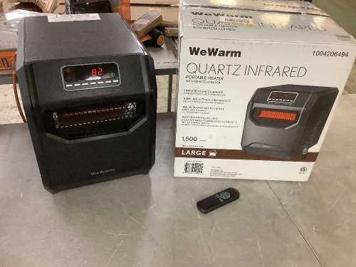 WeWarm Electric 6 Element Infrared Space Heater Black Plastic - Lot 358JF